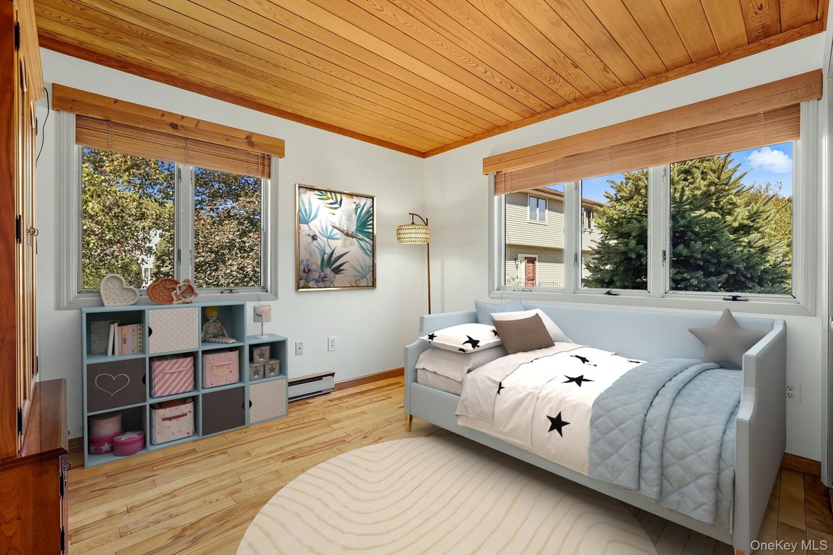 Bedroom, Interior, Wooden Ceilings, Wood Texture Flooring
