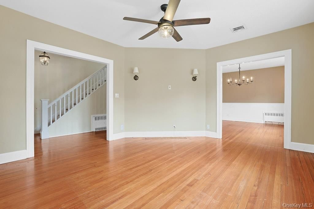 Chandelier, Empty room, Interior, Wood Texture Flooring