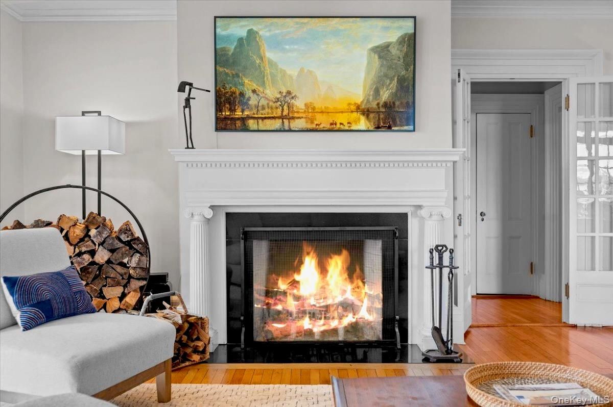 Fireplace, Interior, Wood Texture Flooring