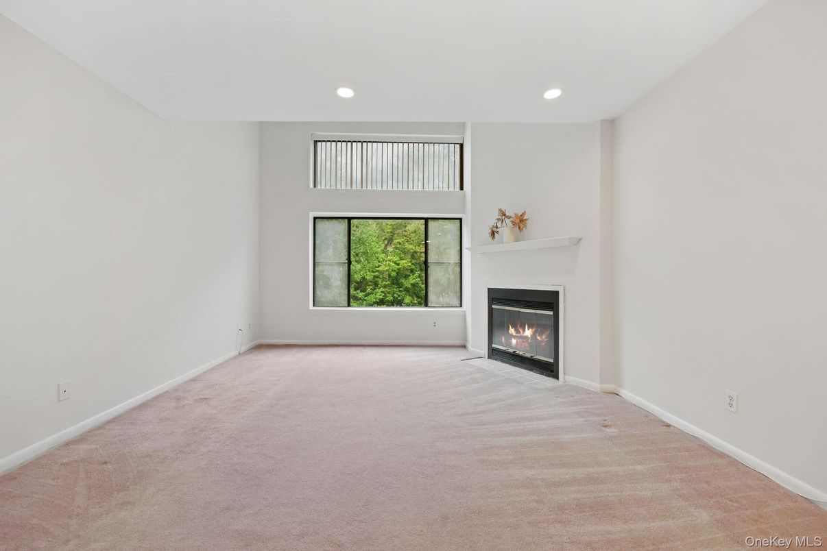Empty room, Fireplace, Interior, Recessed Lighting