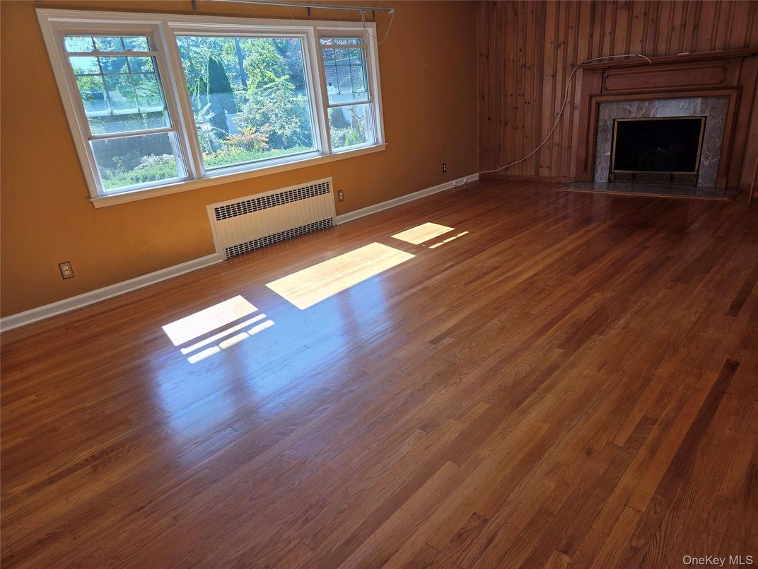 Empty room, Fireplace, Interior, Wood Texture Flooring, Wooden Walls