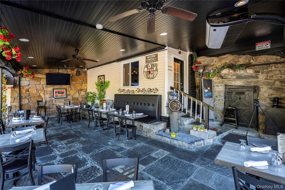 Exterior, Fireplace, Stone Walls