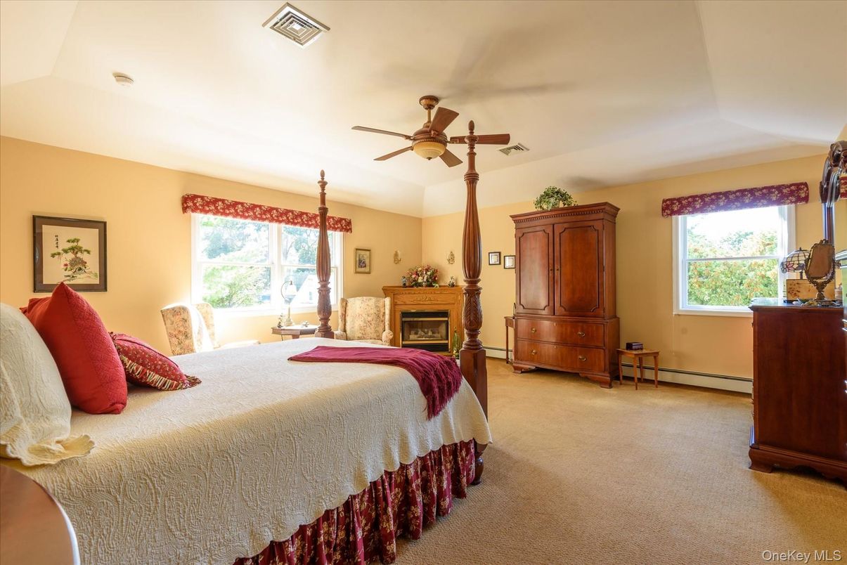 Bedroom, Fireplace, Interior