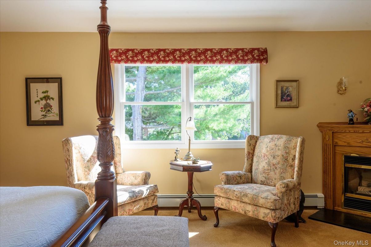 Bedroom, Fireplace, Interior