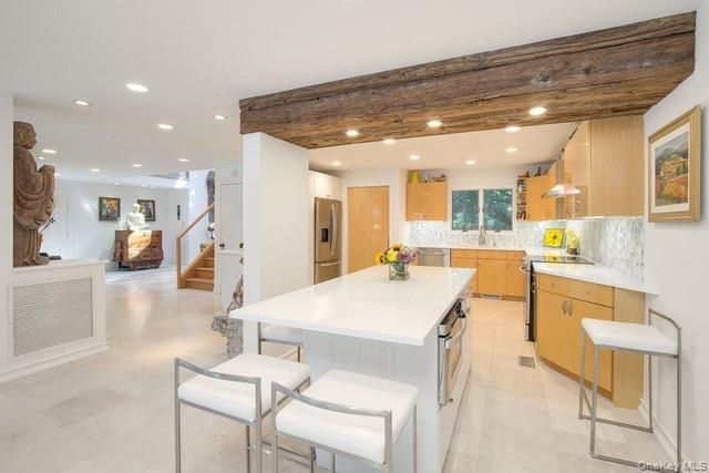 Interior, Kitchen, Pendant Lights, Recessed Lighting, Stainless Steel Appliances