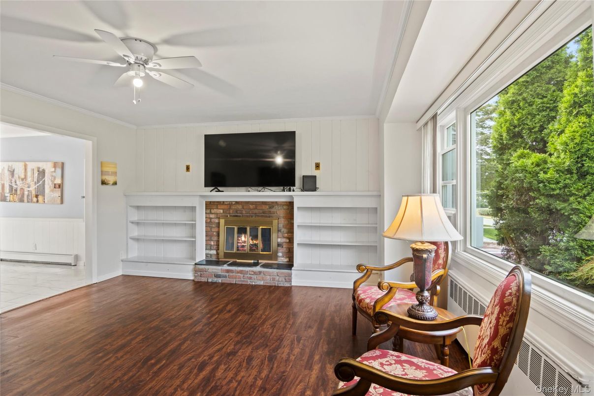 Fireplace, Interior, Wood Texture Flooring