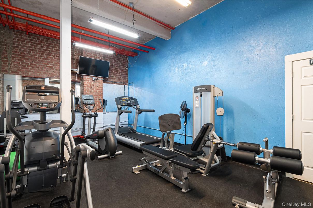 Fitness Equipment, Interior, Stone Walls