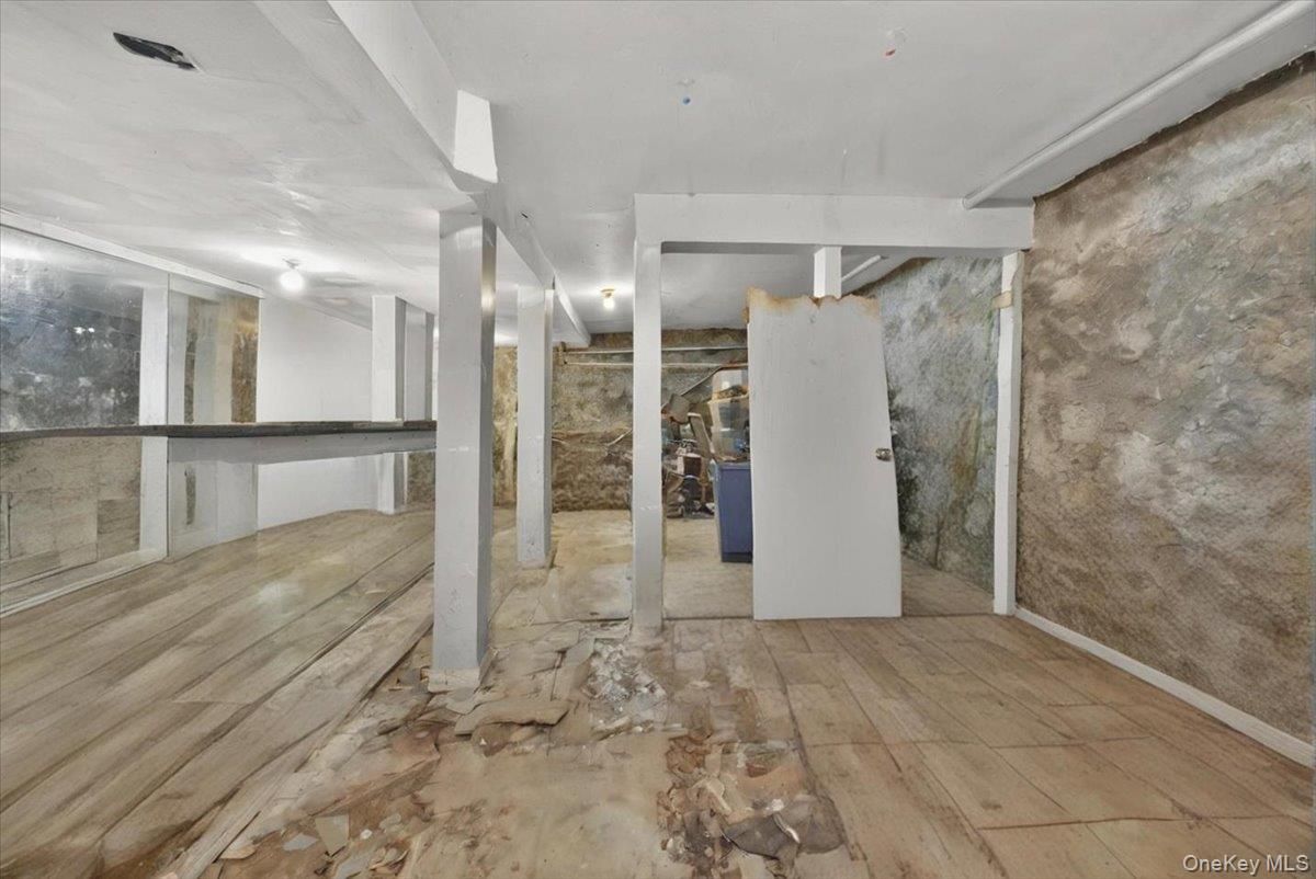 Interior, Stone Walls, Wood Texture Flooring