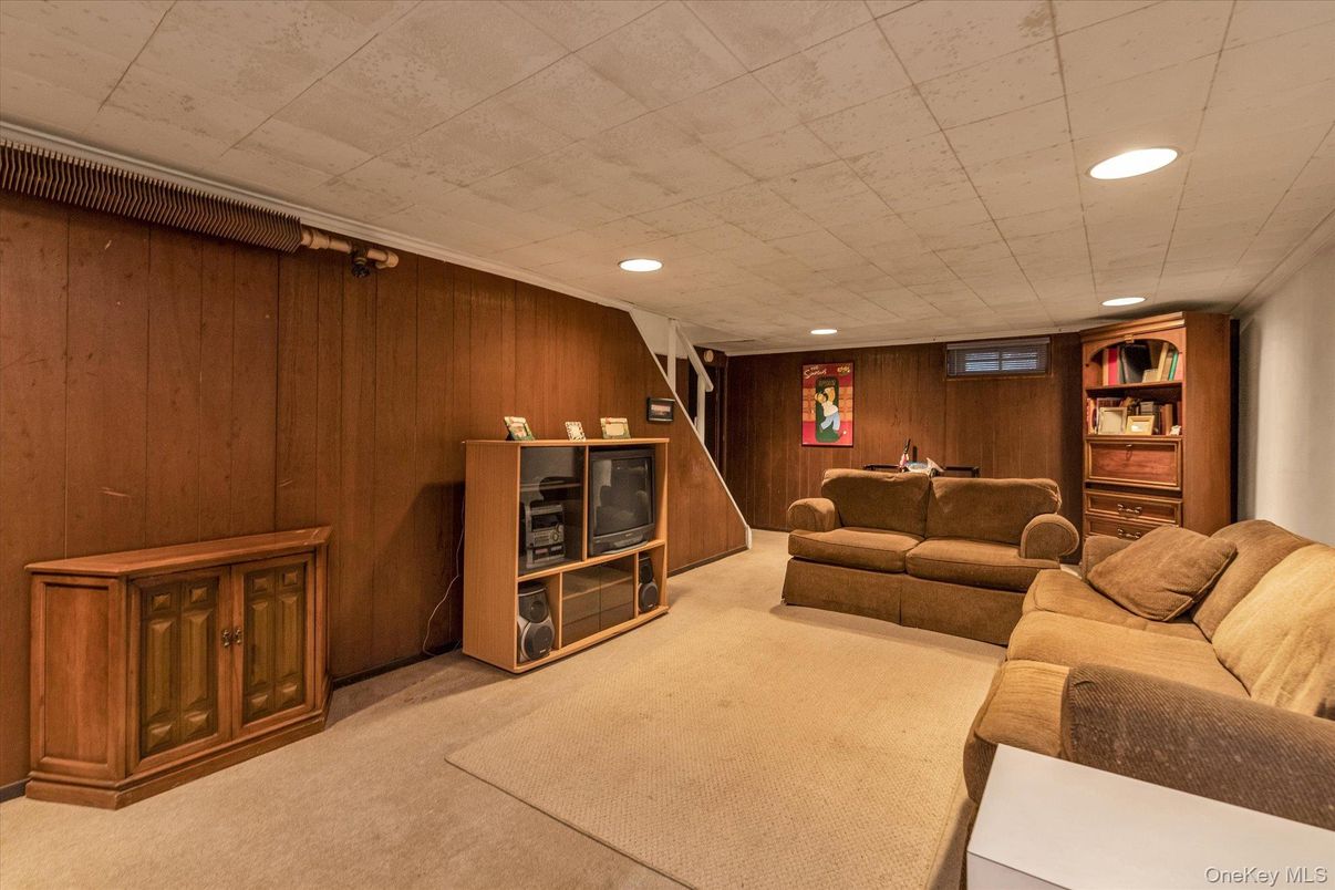 Interior, Living room, Recessed Lighting, Wooden Walls