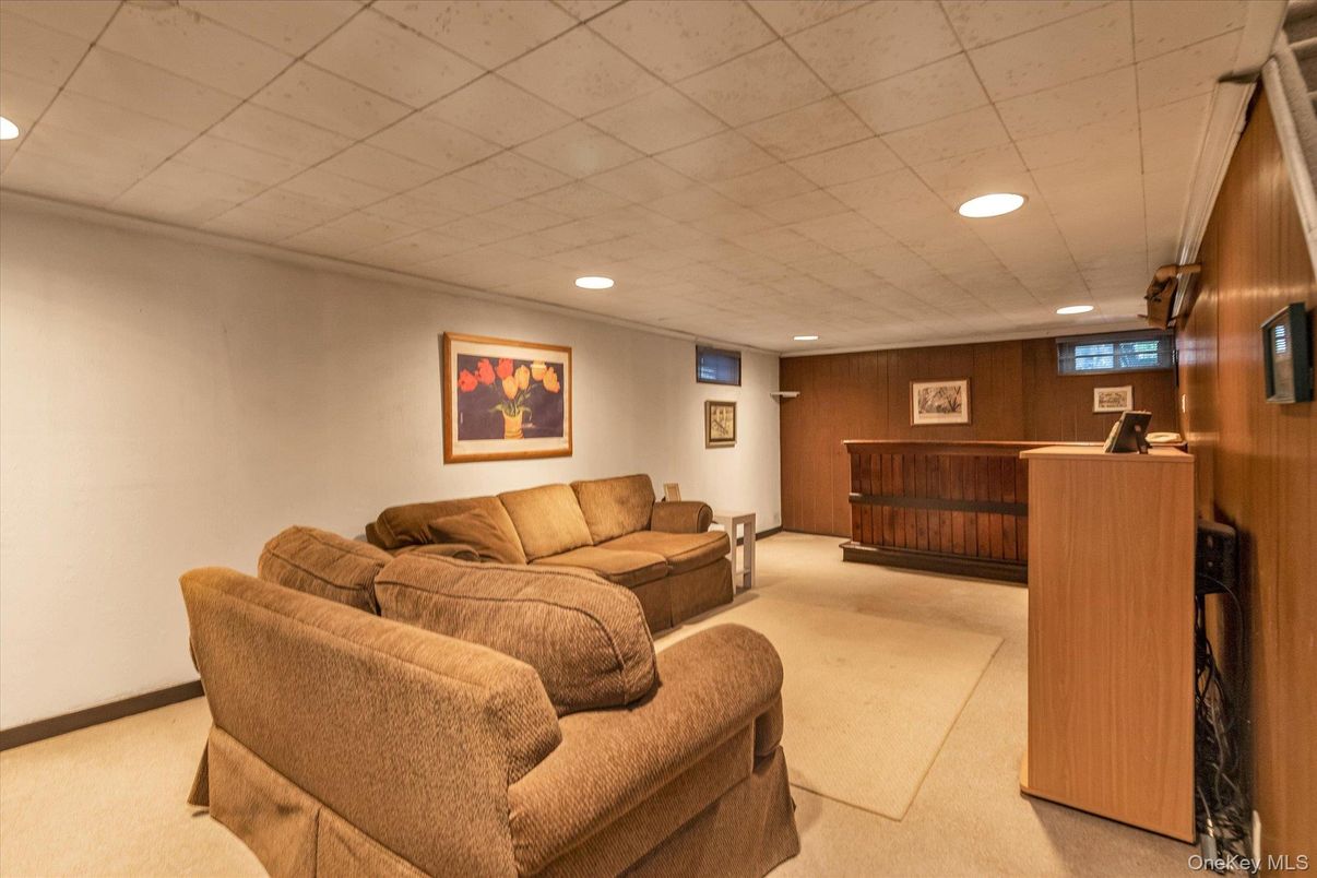 Interior, Living room, Recessed Lighting, Wooden Walls