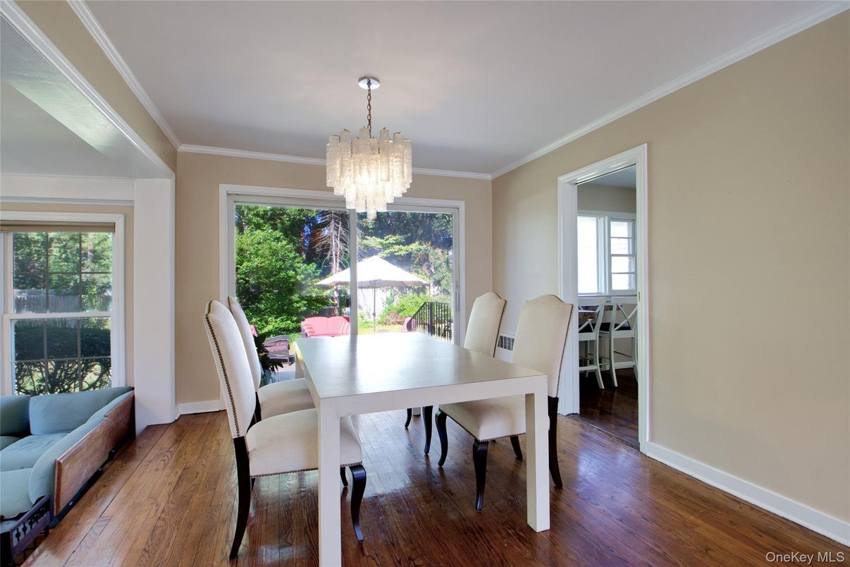 Chandelier, Dining room, Interior, Wood Texture Flooring