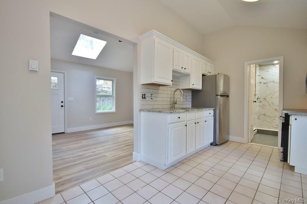 Interior, Kitchen, Marble Walls, Wood Texture Flooring