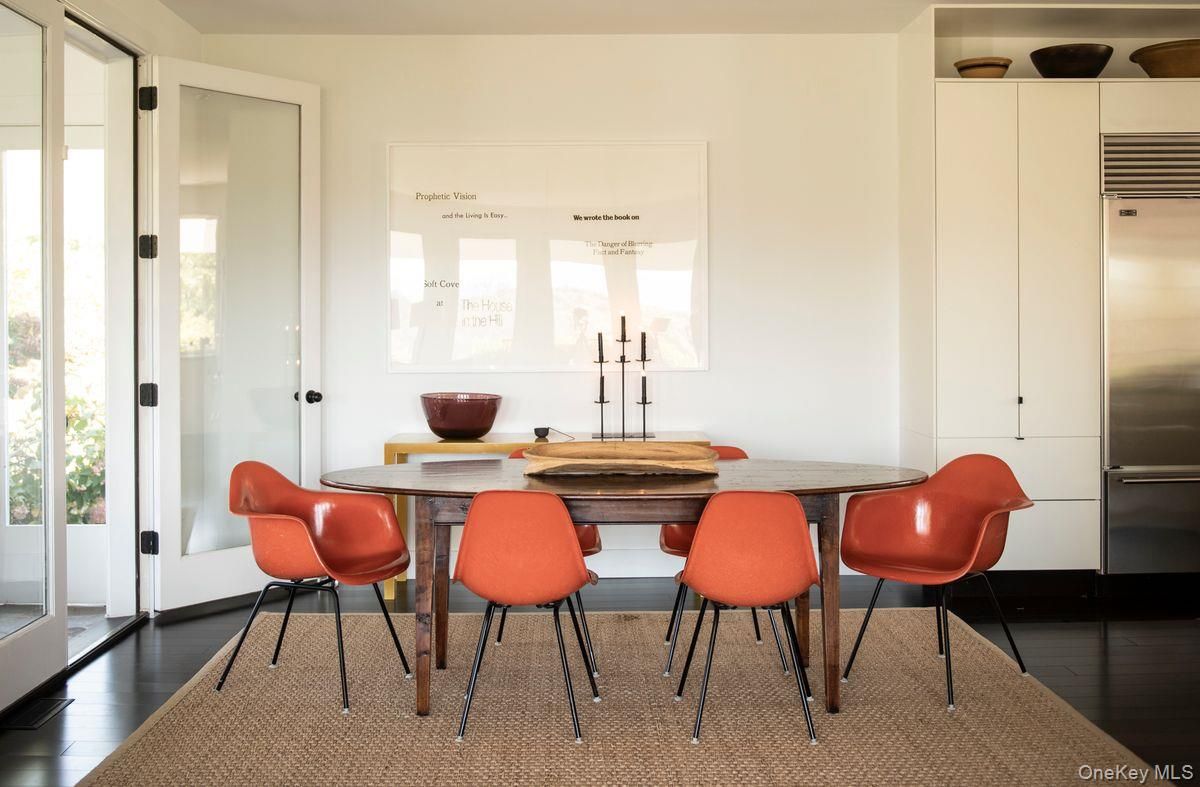 Dining room, Interior, Stainless Steel Appliances, Wood Texture Flooring