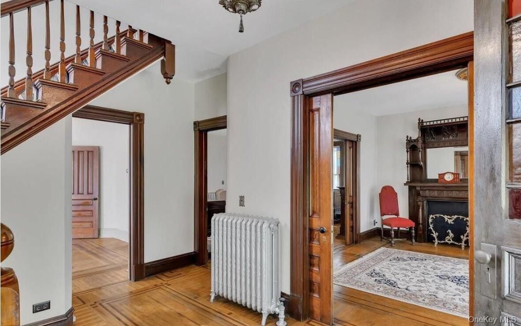 Fireplace, Interior, Wood Texture Flooring