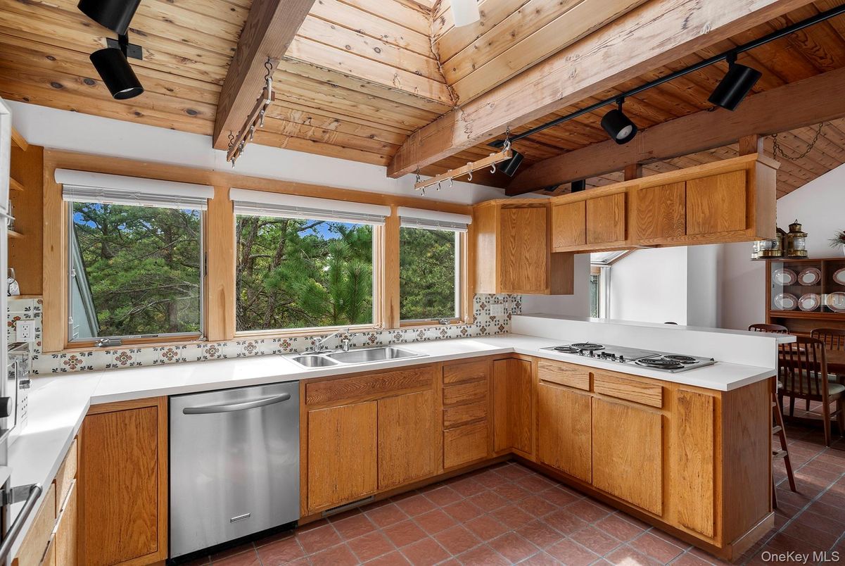 Interior, Kitchen, Stainless Steel Appliances, Wooden Ceilings