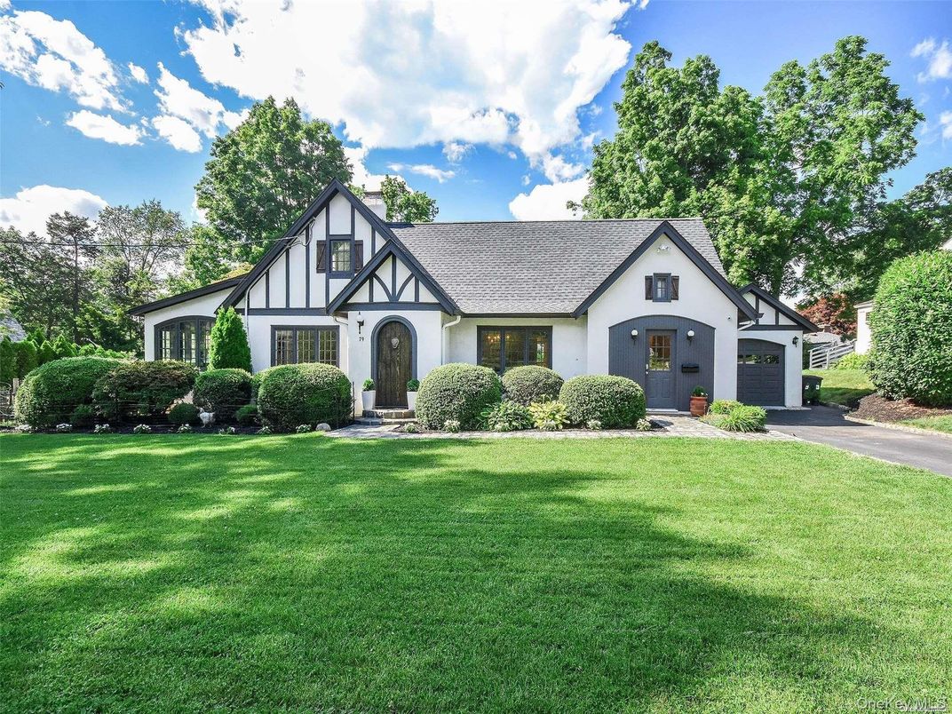 Attached, Backyard, Exterior, Facade, Tudor Revival