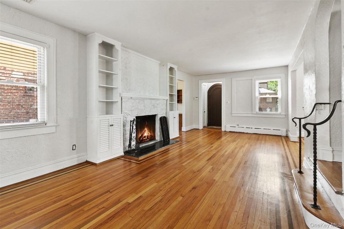 Empty room, Fireplace, Interior, Wood Texture Flooring