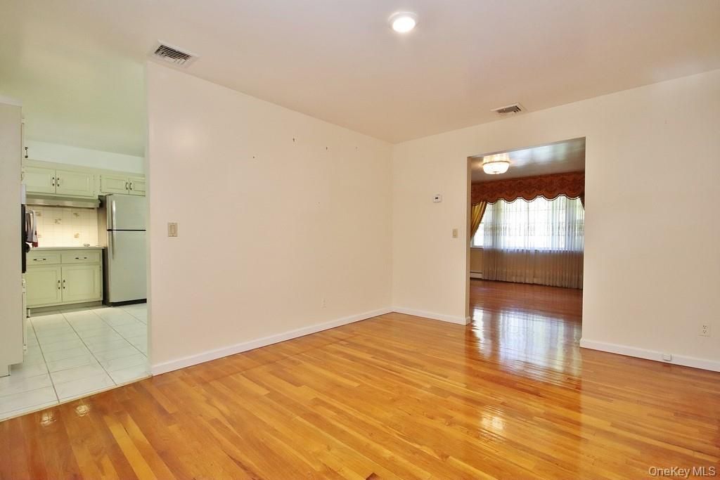 Empty room, Interior, Kitchen, Recessed Lighting, Wood Texture Flooring