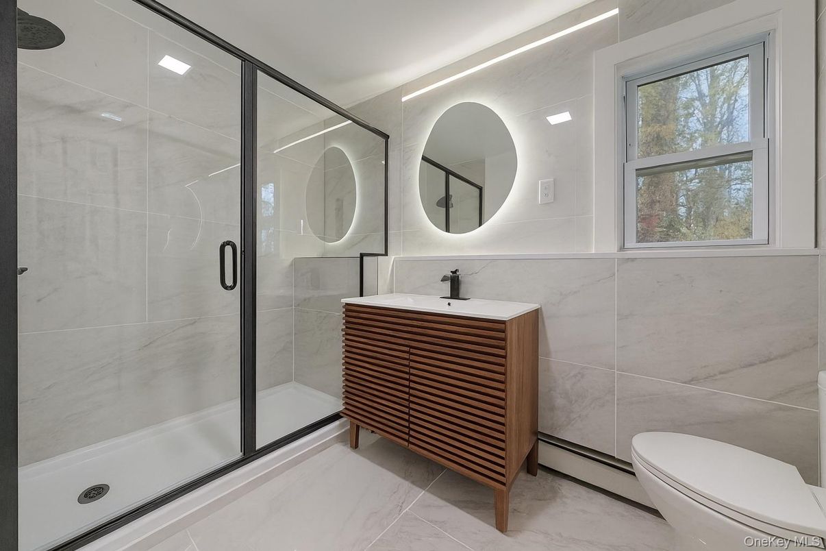 Bathroom, Glass Shower, Interior, Marble, Marble Walls