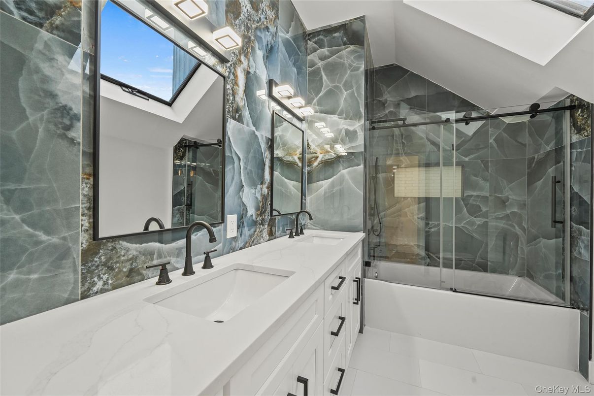 Bathroom, Dual Sink Vanities, Glass Shower, Interior