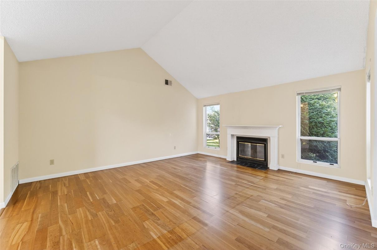 Empty room, Fireplace, Interior, Wood Texture Flooring