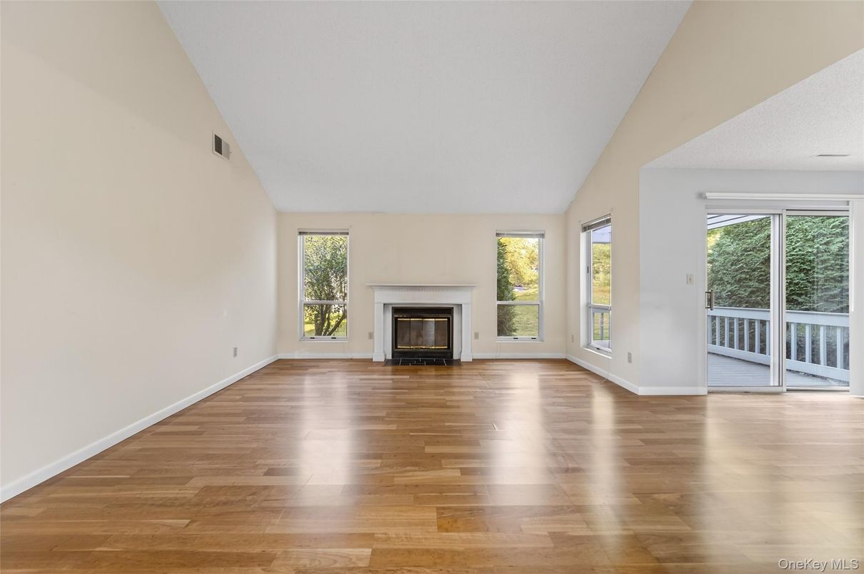 Empty room, Fireplace, Interior, Wood Texture Flooring