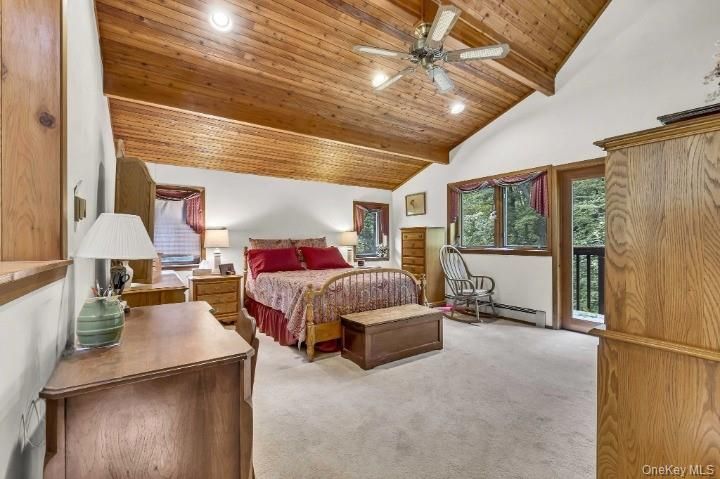 Bedroom, Interior, Recessed Lighting, Wooden Beams, Wooden Ceilings