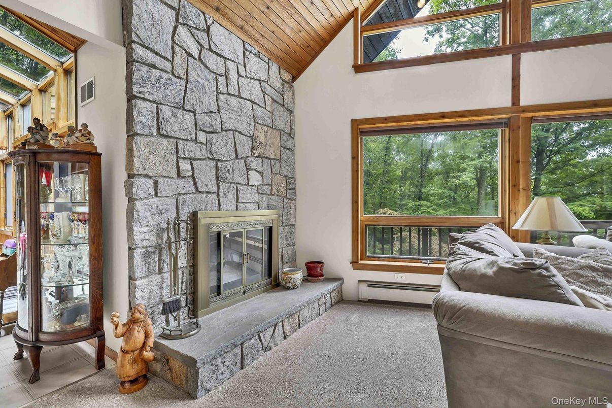 Fireplace, Interior, Stone Walls