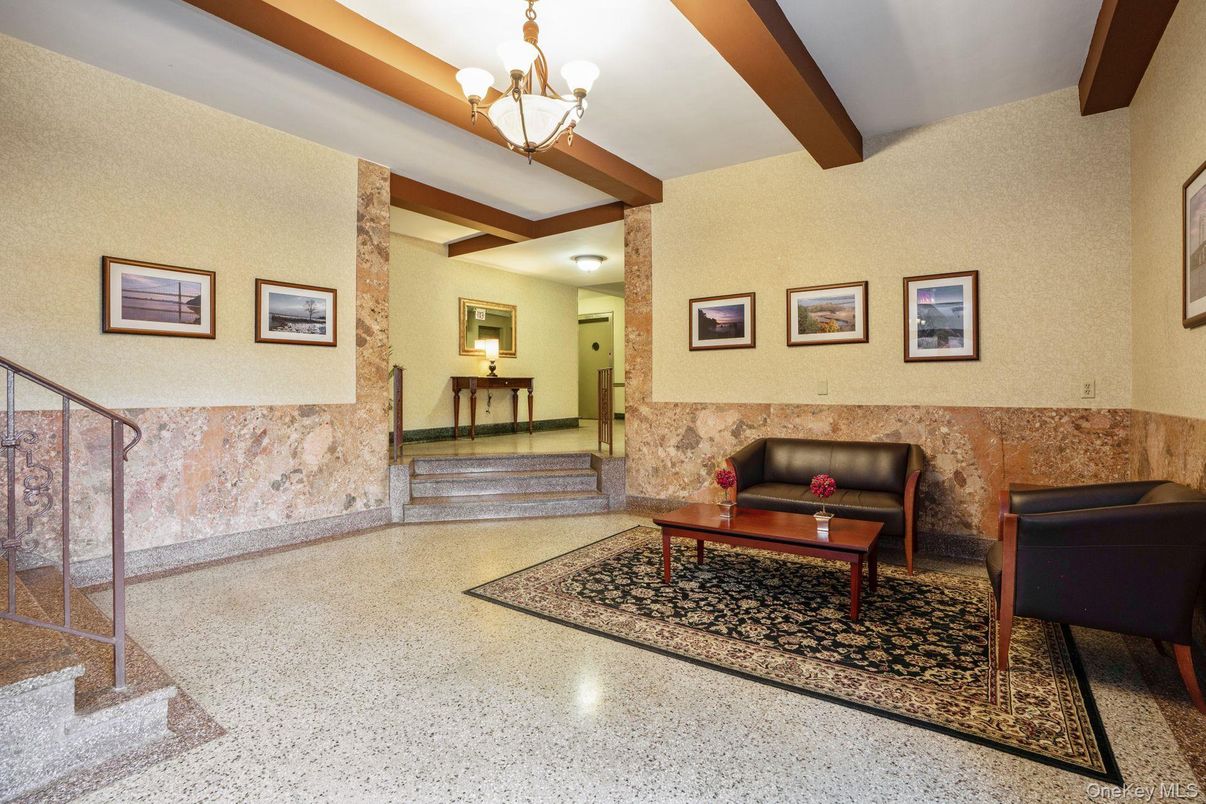 Chandelier, Interior, Wooden Beams