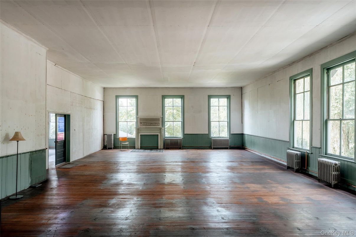 Empty room, Fireplace, Interior, Wood Texture Flooring