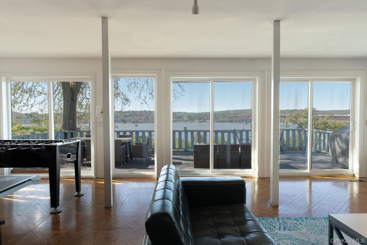 Game Room, Interior, Pendant Lights, Water, Wood Texture Flooring
