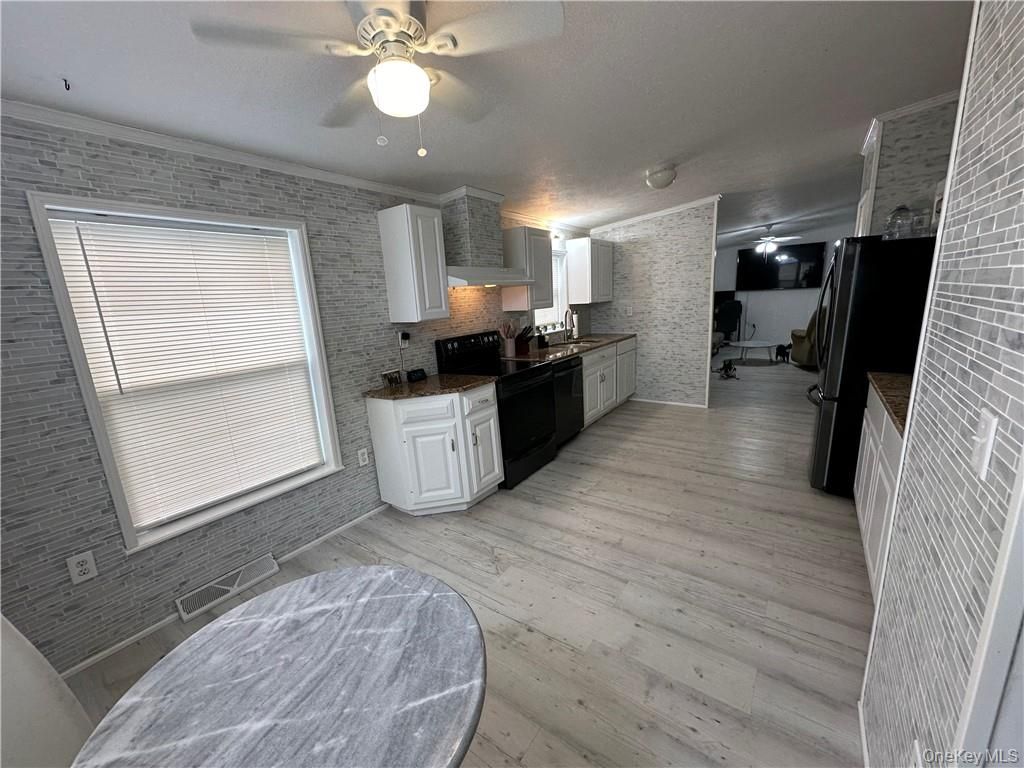 Interior, Kitchen, Stone Walls, Wood Texture Flooring