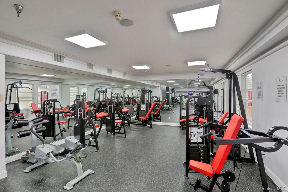 Fitness Equipment, Gym, Interior, Recessed Lighting
