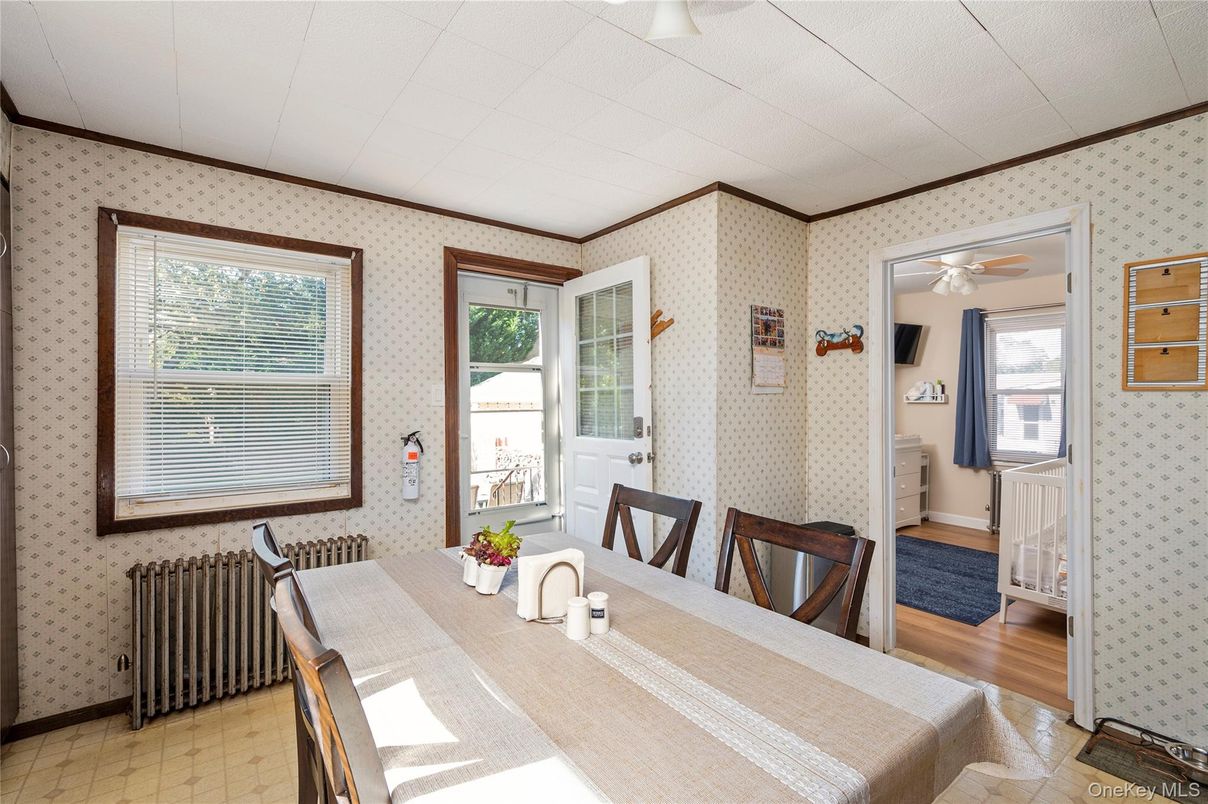 Dining room, Interior, Wood Texture Flooring