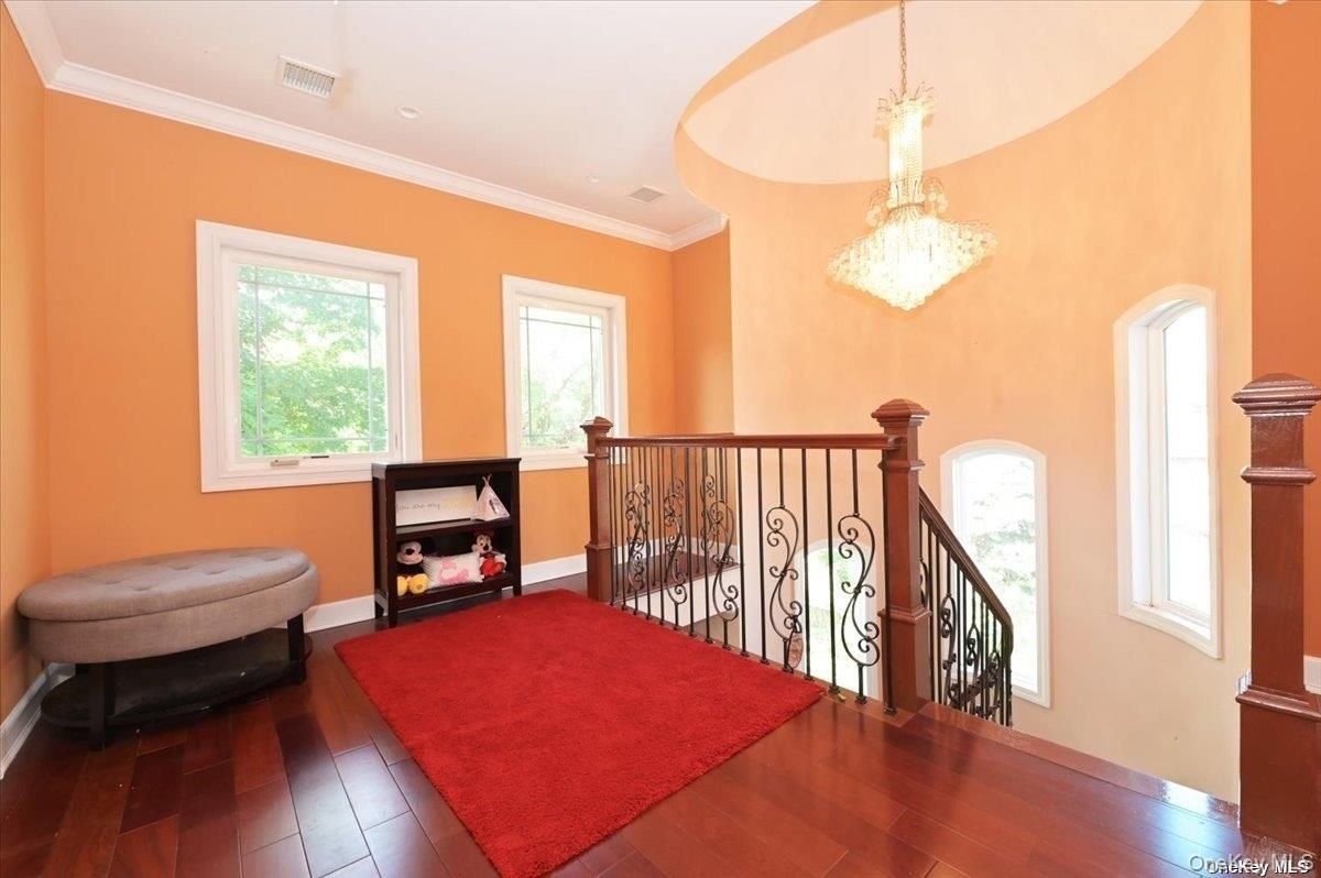 Chandelier, Interior, Recessed Lighting, Wood Texture Flooring