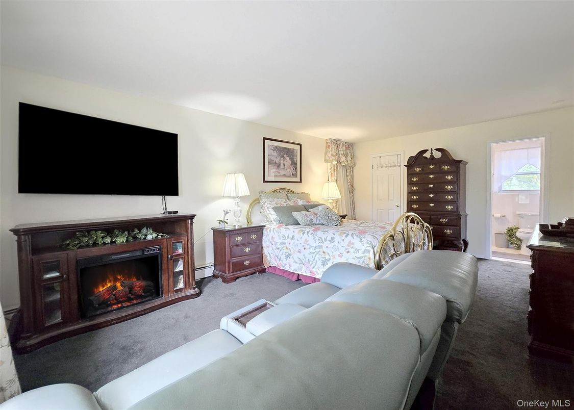 Bedroom, Fireplace, Interior