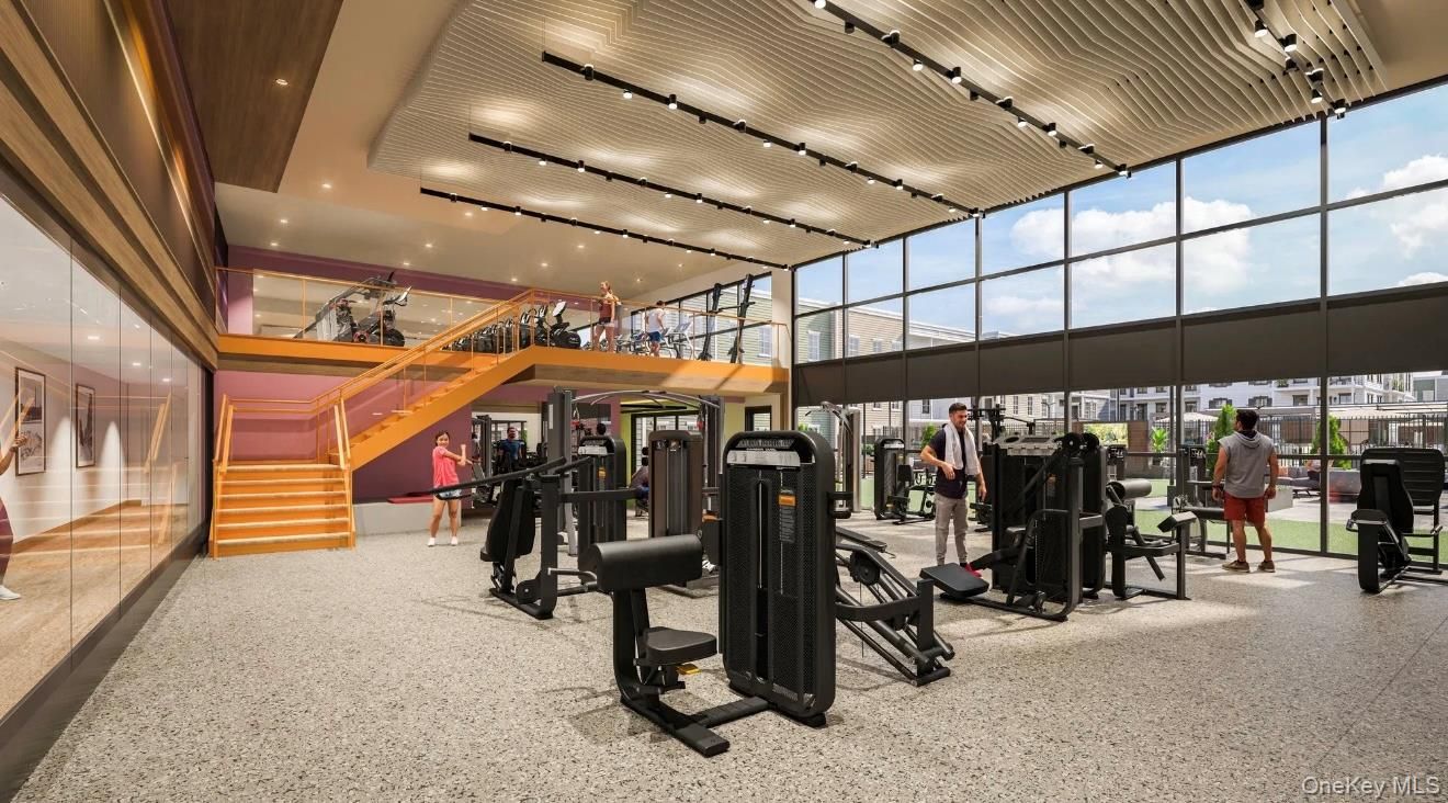 Fitness Equipment, Gym, Interior, Recessed Lighting
