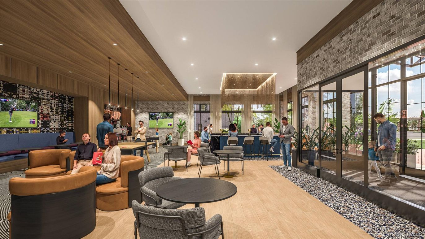 Dining room, Interior, Living room, Pendant Lights, Recessed Lighting, Stone Walls, Wooden Ceilings, Wood Texture Flooring