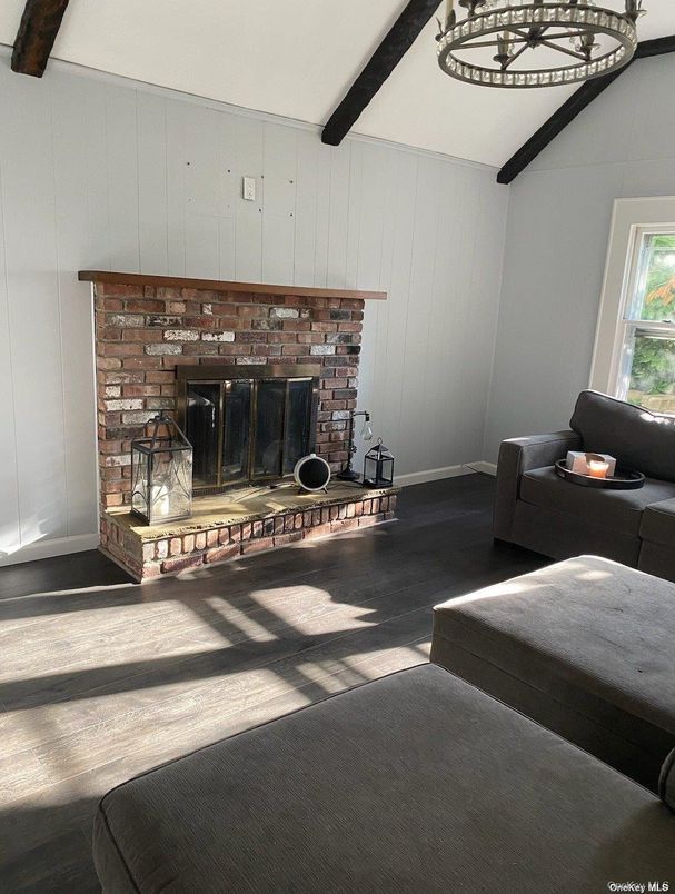 Fireplace, Interior, Wooden Beams