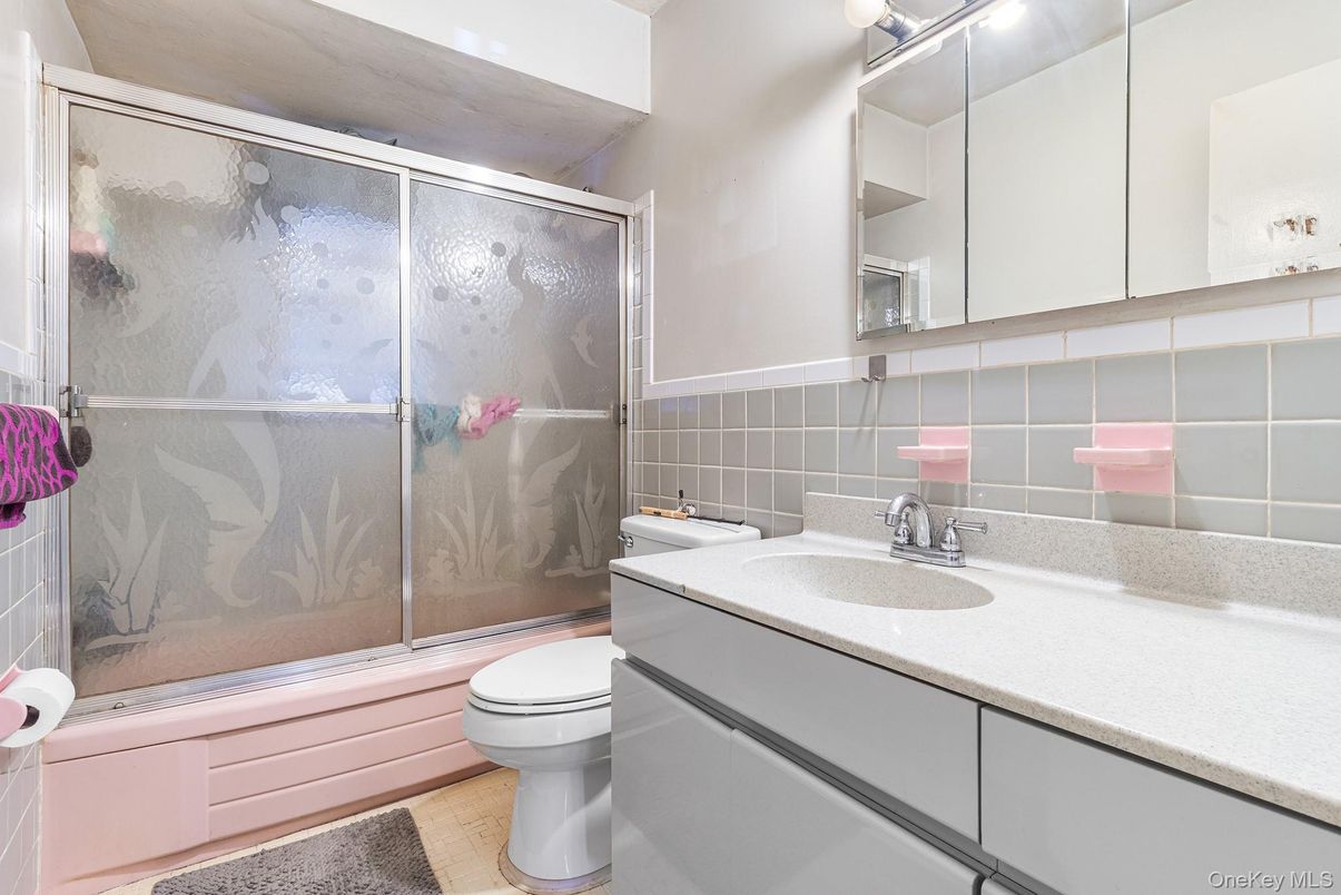 Bathroom, Glass Shower, Interior, Wood Texture Flooring