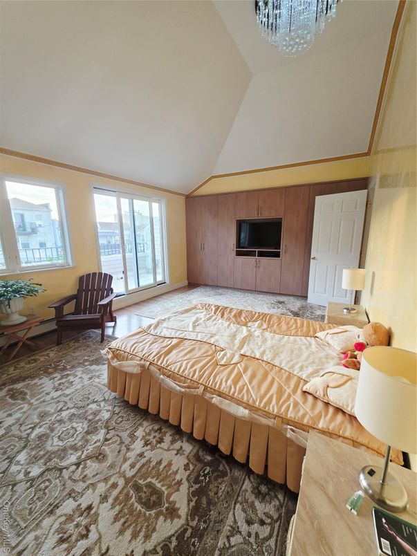 Bedroom, Chandelier, Interior