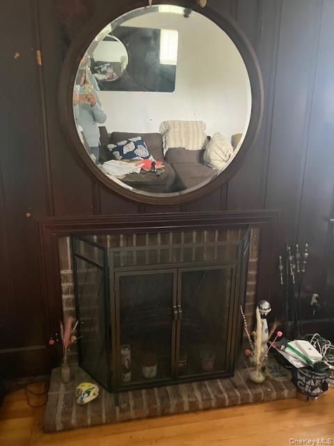 Fireplace, Interior, Wood Texture Flooring