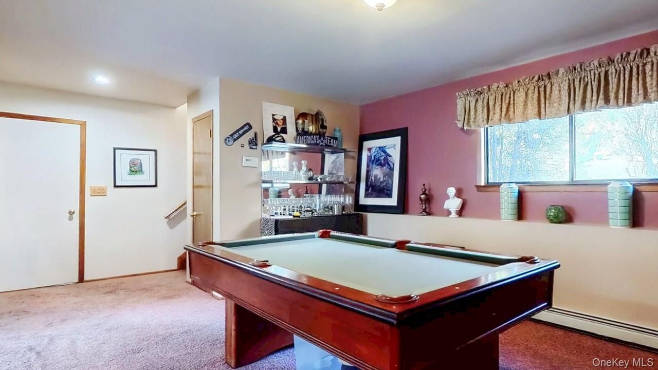 Billiard Table, Game Room, Interior, Recessed Lighting