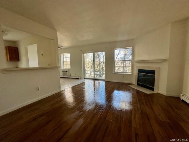 Empty room, Fireplace, Interior, Wood Texture Flooring