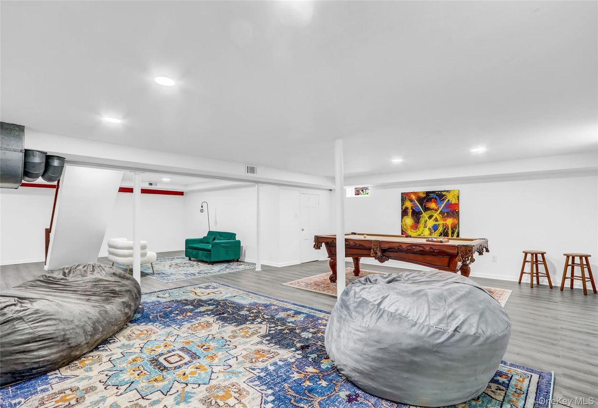 Game Room, Interior, Recessed Lighting, Wood Texture Flooring