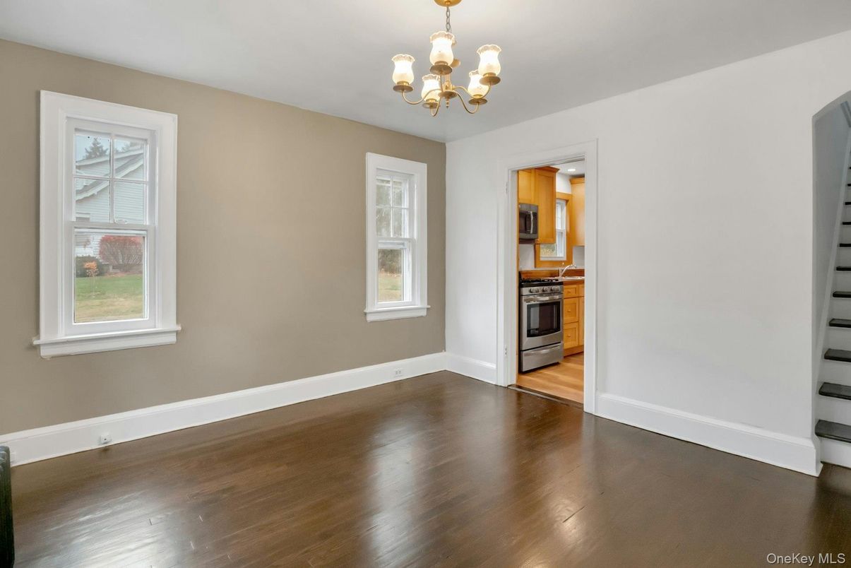 Chandelier, Empty room, Interior, Kitchen, Wood Texture Flooring