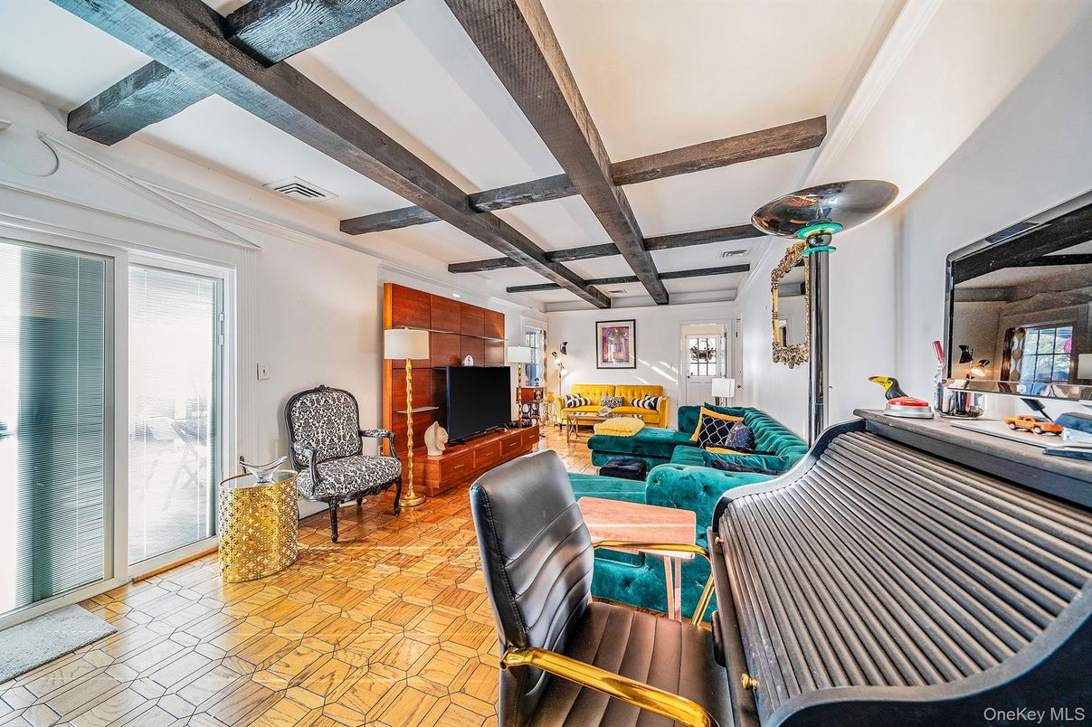 Interior, Living room, Wooden Beams