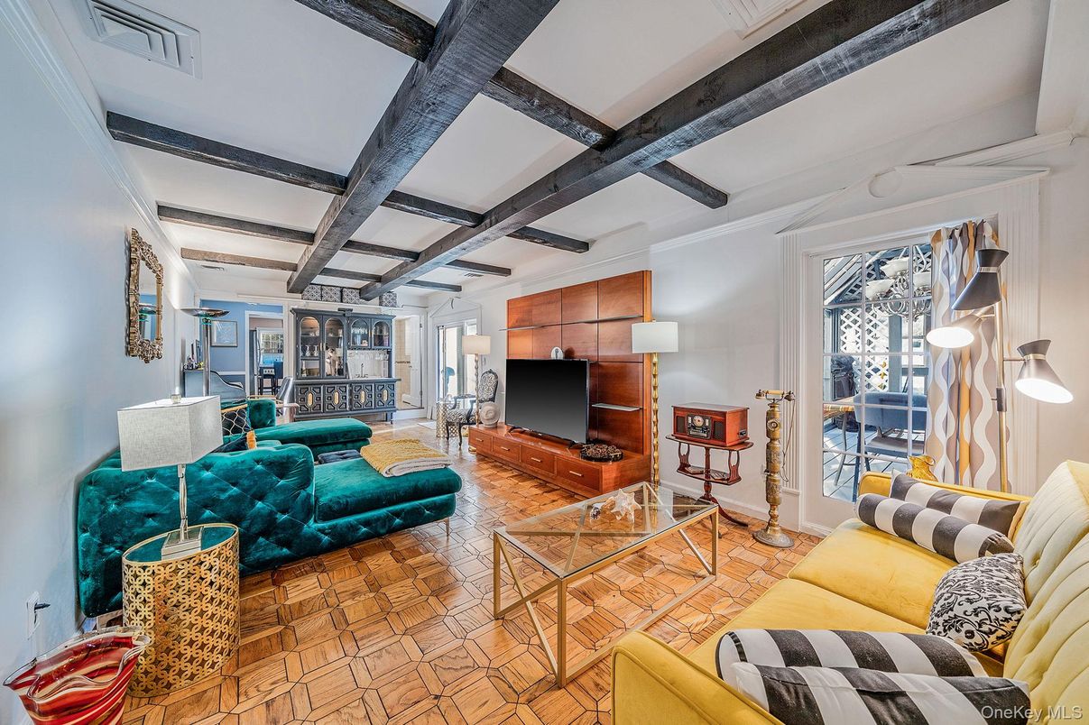 Interior, Living room, Wooden Beams