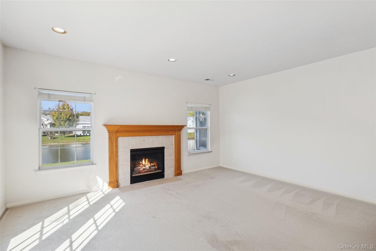 Empty room, Fireplace, Interior, Recessed Lighting