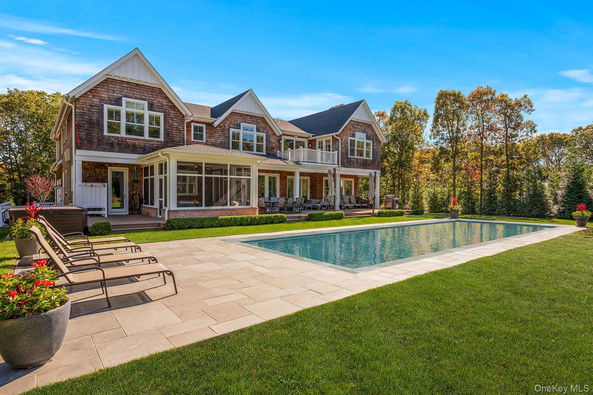 Exterior, Facade, Pool, Tudor Revival